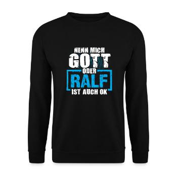 RALF - ok - Unisex Pullover - Schwarz - Vorne - Alina (178cm) & Michal (187cm)