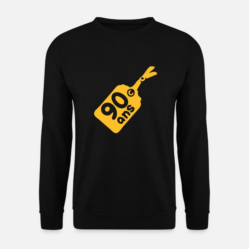 beschriften 90 Jahre - Unisex Pullover - Schwarz