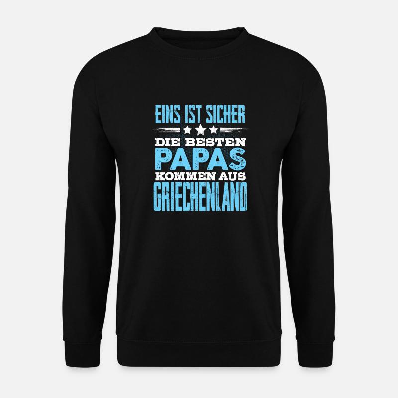GRIECHENLAND - papa - Unisex Pullover - Schwarz