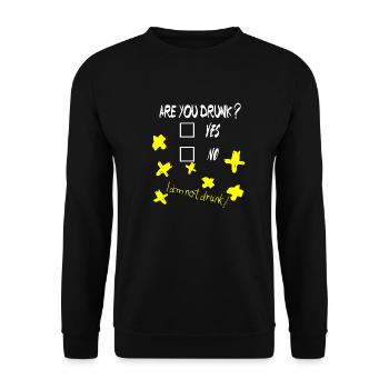 I am not Drunk - Unisex Sweatshirt - black - Front - Alina (178cm) & Michal (187cm)