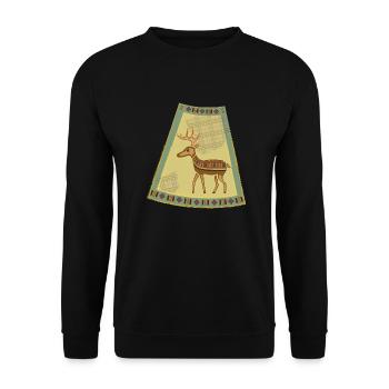 Reh - Unisex Pullover - Schwarz - Vorne - Alina (178cm) & Michal (187cm)