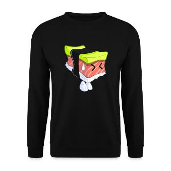 Sushi - Sweat-shirt Unisexe - noir - Devant - Alina (178cm) & Michal (187cm)