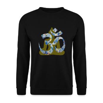 om with buddha e 205 - Unisex Sweatshirt - black - Front - Alina (178cm) & Michal (187cm)