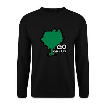 Go Green - Unisex Pullover - Schwarz - Vorne - Alina (178cm) & Michal (187cm)