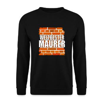 Masons, bricks, gift for masons - Unisex Sweatshirt - black - Front - Alina (178cm) & Michal (187cm)