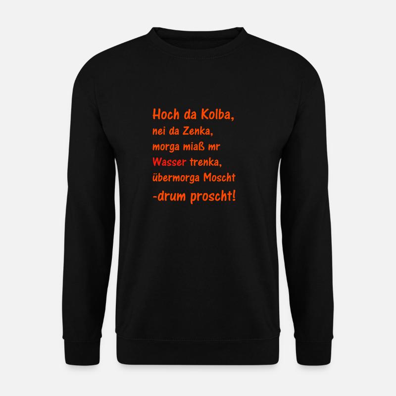 Schwäbische TShirts mit lustigem Schwaben Spruch. - Unisex Pullover - Schwarz