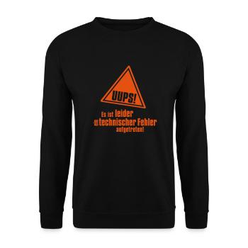 technischer Fehler - Unisex Pullover - Schwarz - Vorne - Alina (178cm) & Michal (187cm)