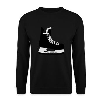 Schlittschuh - Unisex Pullover - Schwarz - Vorne - Alina (178cm) & Michal (187cm)