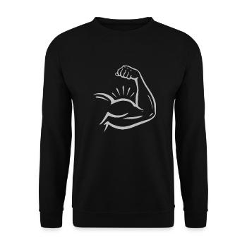 Bodybuilding - Unisex Pullover - Schwarz - Vorne - Alina (178cm) & Michal (187cm)