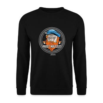 Prost Maltzeit keltisch - Unisex Pullover - Schwarz - Vorne - Alina (178cm) & Michal (187cm)