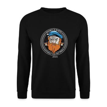 Whisky Is Water Highlander Celtic Design - Unisex Sweatshirt - black - Front - Alina (178cm) & Michal (187cm)