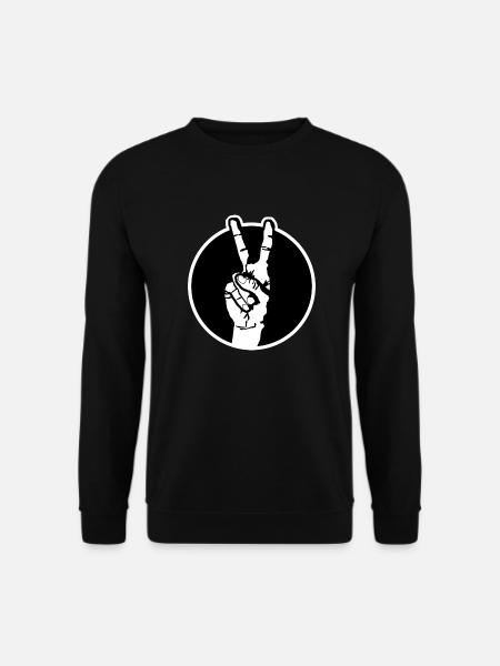 Peace Hand Zeichen - Unisex Pullover - Schwarz