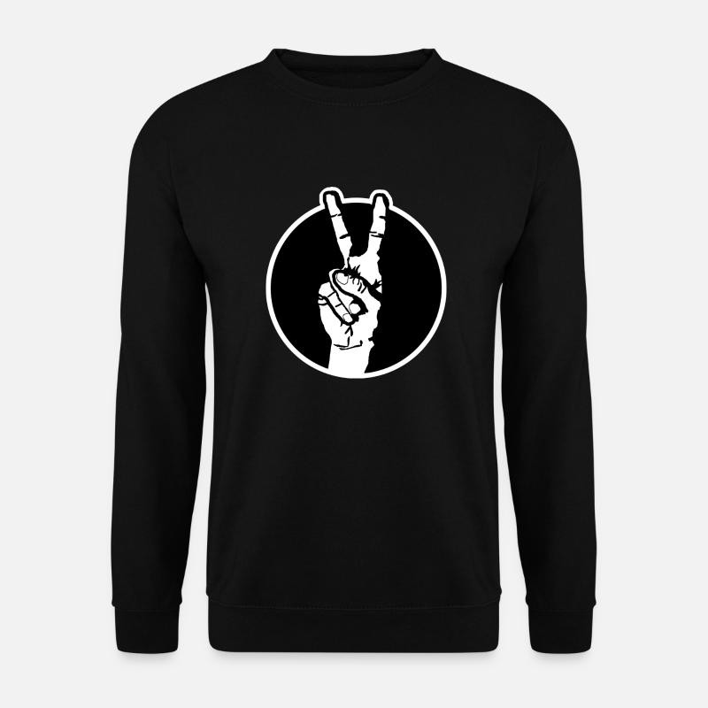 Peace Hand Sign - Unisex Sweatshirt - black