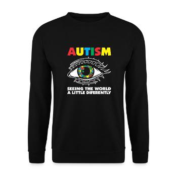 Autism Awareness T- shirts - Unisex Sweatshirt - black - Front - Alina (178cm) & Michal (187cm)