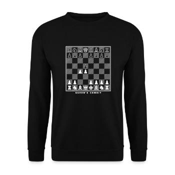 queens gambit chess opening board chess player - Unisex Sweatshirt - black - Front - Alina (178cm) & Michal (187cm)