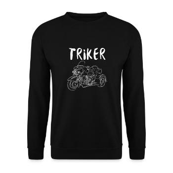 Trike Motocycle Triker - Unisex Pullover - Schwarz - Vorne - Alina (178cm) & Michal (187cm)