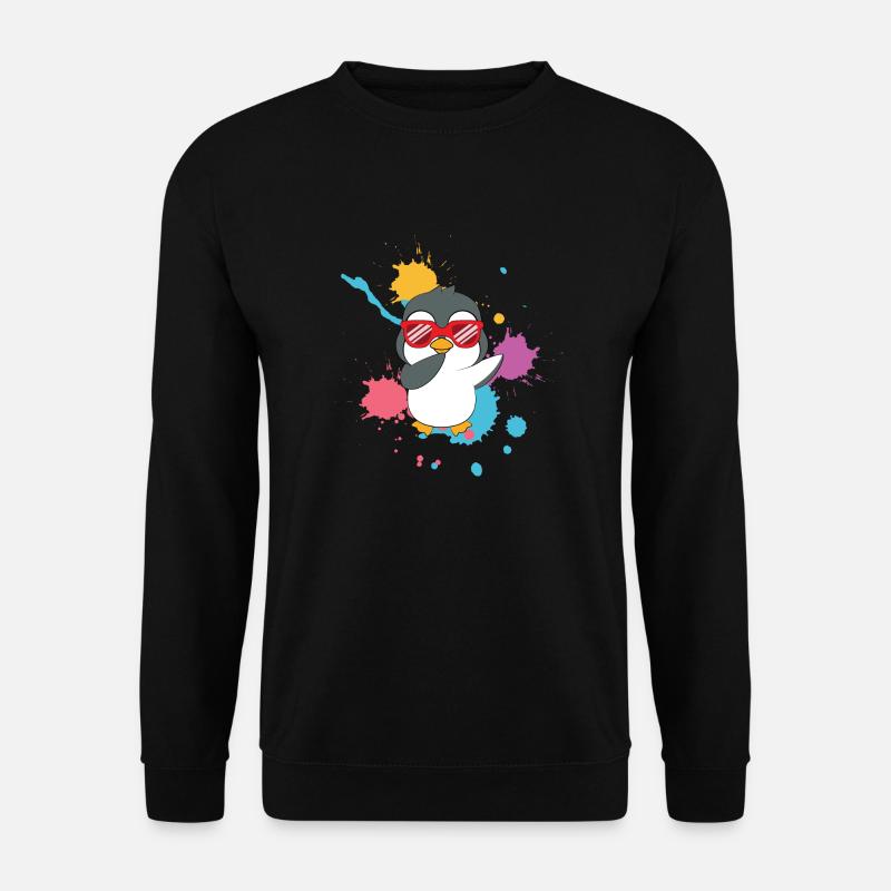 Dabbing Pinguin süß - Unisex Pullover - Schwarz