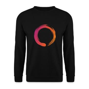 Zen Cirlce - Zen, Enso, Meditation, Buddhismus - Unisex Pullover - Schwarz - Vorne - Alina (178cm) & Michal (187cm)