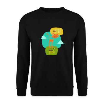 Misié Ti-Chat - Sweat-shirt Unisexe - noir - Devant - Alina (178cm) & Michal (187cm)