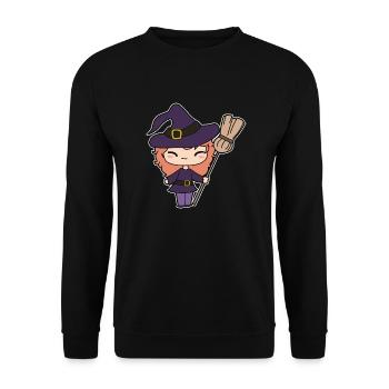 Hexe - Unisex Pullover - Schwarz - Vorne - Alina (178cm) & Michal (187cm)