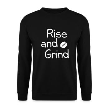 Rise and grind - Unisex Sweatshirt - black - Front - Alina (178cm) & Michal (187cm)