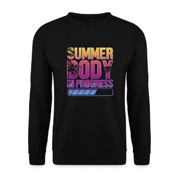 Sommer Body coole shirts ch / at - Unisex Pullover - Schwarz - Vorne - Alina (178cm) & Michal (187cm)