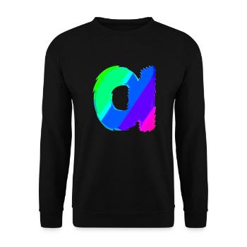 Alpha | | icon Greek alphabet - Unisex Sweatshirt - black - Front - Alina (178cm) & Michal (187cm)