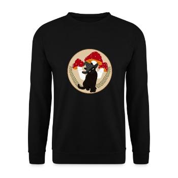 Witch kitten - Unisex Sweatshirt - black - Front - Alina (178cm) & Michal (187cm)
