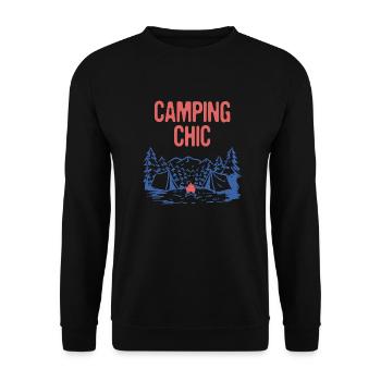 Camping Chic Camp d’été Camp tropical Couples - Sweat-shirt Unisexe - noir - Devant - Alina (178cm) & Michal (187cm)