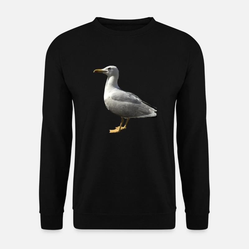 Möwe Vogel Geschenkidee - Unisex Pullover - Schwarz