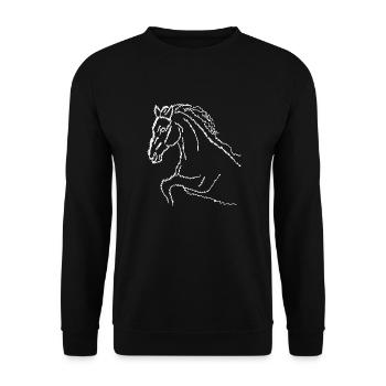 Horse Doodle Horse Lover Hand Drawn - Unisex Sweatshirt - black - Front - Alina (178cm) & Michal (187cm)