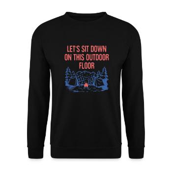 Asseyez-vous sur cet étage extérieur Camping Randonnée - Sweat-shirt Unisexe - noir - Devant - Alina (178cm) & Michal (187cm)
