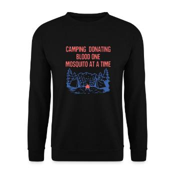 Don de sang un moustique Camping Camping drôle - Sweat-shirt Unisexe - noir - Devant - Alina (178cm) & Michal (187cm)