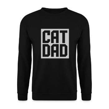 Design Bouclier Chat Papa - Sweat-shirt Unisexe - noir - Devant - Alina (178cm) & Michal (187cm)