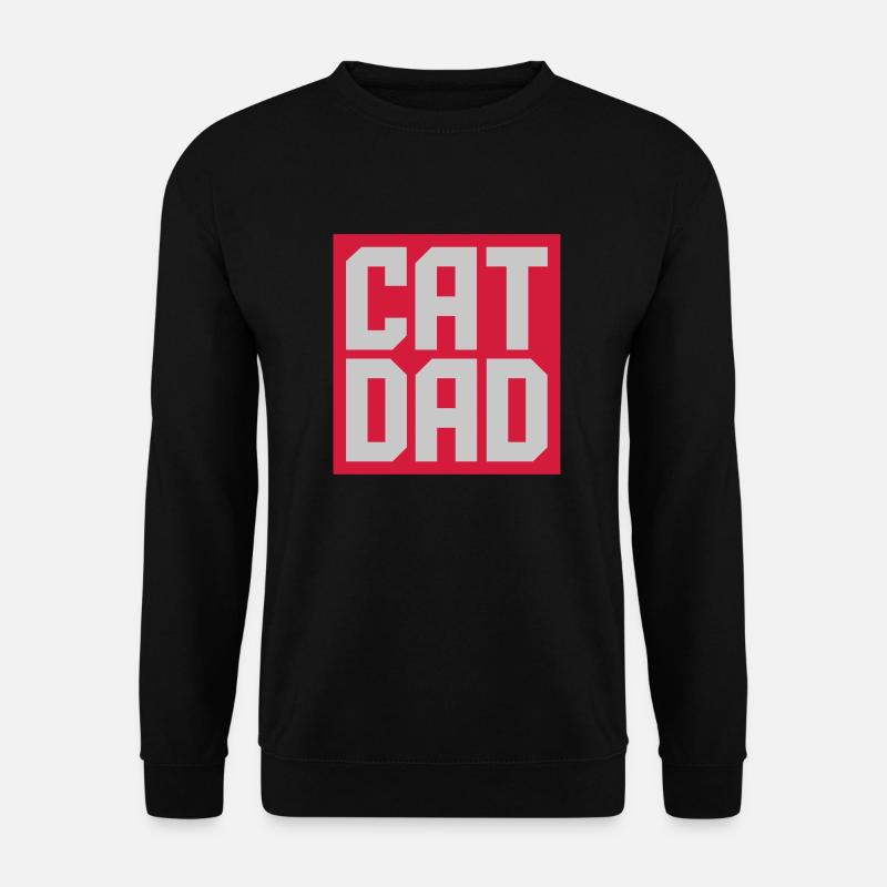 Schild Cat Dad Design - Unisex Pullover - Schwarz