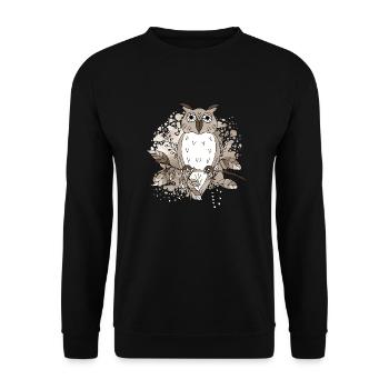 Vogel - Unisex Pullover - Schwarz - Vorne - Alina (178cm) & Michal (187cm)