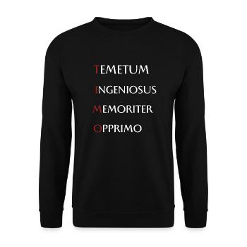 Timo - Unisex Pullover - Schwarz - Vorne - Alina (178cm) & Michal (187cm)