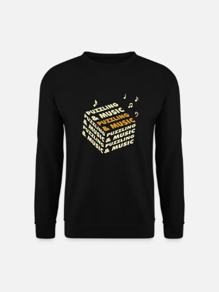 Musik- und Rätsel-Puzzler-Puzzler-Hobby - Unisex Pullover - Schwarz