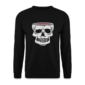 Boire Cup Skull Horror - Sweat-shirt Unisexe - noir - Devant - Alina (178cm) & Michal (187cm)