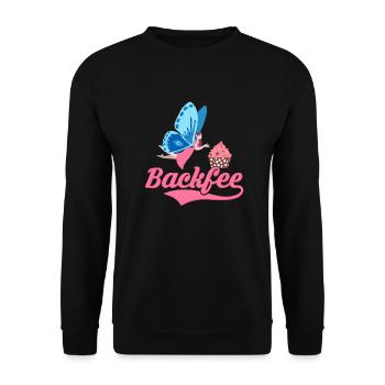 Backfee Konditor Torten Bäckerin - Unisex Pullover - Schwarz - Vorne - Alina (178cm) & Michal (187cm)