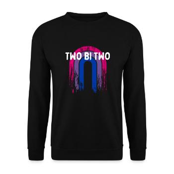 Deux Bi Deux Bisexuels LGBTQ Bi Pride LGBT Dictons LGBT - Sweat-shirt Unisexe - noir - Devant - Alina (178cm) & Michal (187cm)