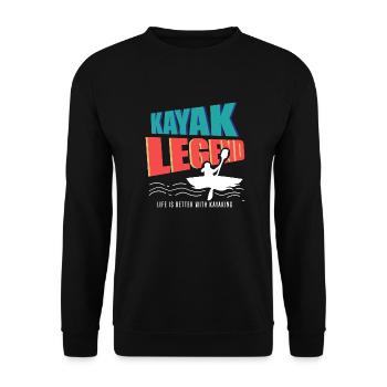 Kayak Legend Canoë-kayak Sports nautiques - Sweat-shirt Unisexe - noir - Devant - Alina (178cm) & Michal (187cm)