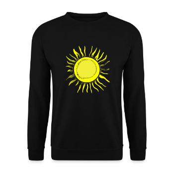 Sun Summer Watercolor Nature Beach Sky 11a - Unisex Sweatshirt - black - Front - Alina (178cm) & Michal (187cm)