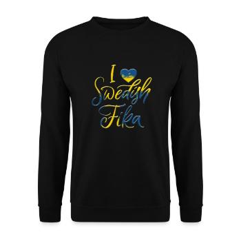 Suède Suède Viking Norden Scandinavie fika - Sweat-shirt Unisexe - noir - Devant - Alina (178cm) & Michal (187cm)