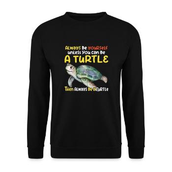 Soyez une tortue - Sweat-shirt Unisexe - noir - Devant - Alina (178cm) & Michal (187cm)