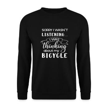 Vous pensez aux vélos ? Cardio Hobby Cyclist - Sweat-shirt Unisexe - noir - Devant - Alina (178cm) & Michal (187cm)
