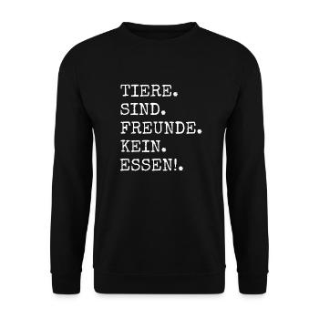 vegan witzig cool gesundes essen veganer geschenk - Unisex Pullover - Schwarz - Vorne - Alina (178cm) & Michal (187cm)