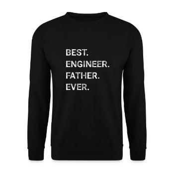 Best Engineer Father Ever - Unisex Sweatshirt - black - Front - Alina (178cm) & Michal (187cm)