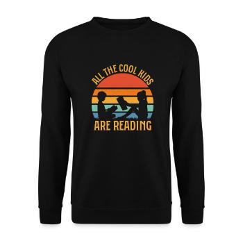 Tous les enfants cool lisent des livres amoureux - Sweat-shirt Unisexe - noir - Devant - Alina (178cm) & Michal (187cm)