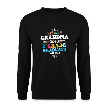 Proud Grandma of a 2nd Grade Class of 2023 - Unisex Sweatshirt - black - Front - Alina (178cm) & Michal (187cm)